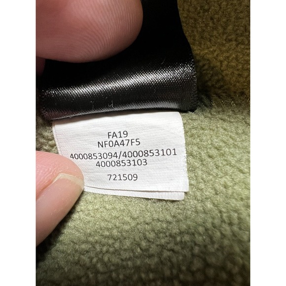 The North Face Mountain Fleece Full Zip Jacket Green Men's Size Large - Picture 4 of 5